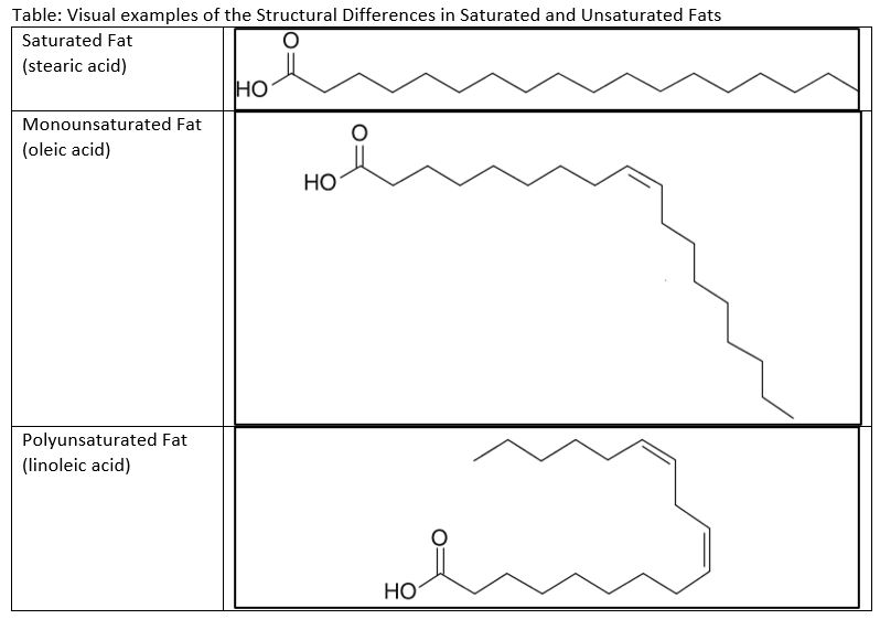 Fats Chemical Structures
